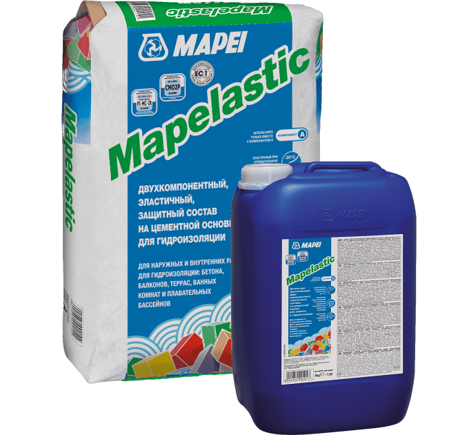 Гидроизоляция Мапей Мапеластик или Mapei Mapelastic двухкомпонентная